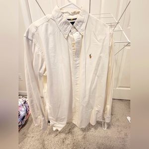 Mens Polo Oxford Button Down Shirt Size L